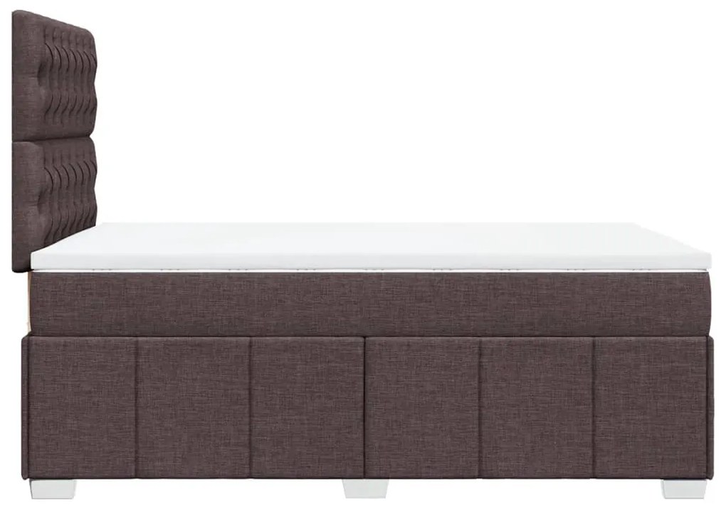 ΚΡΕΒΑΤΙ BOXSPRING ΜΕ ΣΤΡΩΜΑ ΣΚΟΥΡΟ ΚΑΦΕ 120X200 ΕΚ. ΥΦΑΣΜΑΤΙΝΟ 3293945