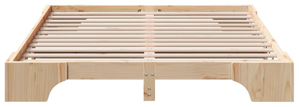 vidaXL Κρεβάτι Φυσικό Μασίφ Ξύλο Πεύκου 140 x 200 εκ. Ανθεκτικό