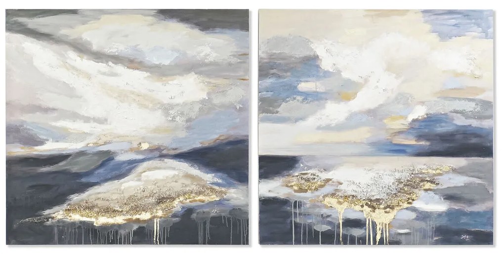 Καμβάς DKD Home Decor Τζίντζερ Καμβάς 100 x 3,5 x 100 cm