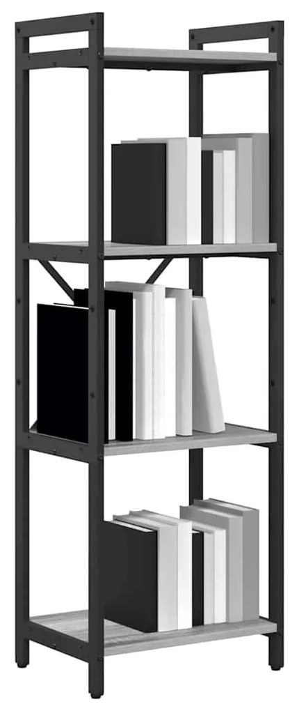 vidaXL Βιβλιοθήκη Γκρι sonoma 40 x 30 x 118 εκ Επεξεργασμένο ξύλο
