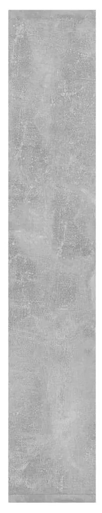Ραφιέρα Τοίχου Γκρι Σκυροδέματος 36x16x90 εκ. από Επεξ. Ξύλο - Γκρι