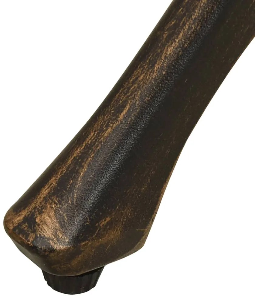 vidaXL Τραπέζι Κήπου Μπρονζέ 90 x 90 x 74 εκ. από Χυτό Αλουμίνιο