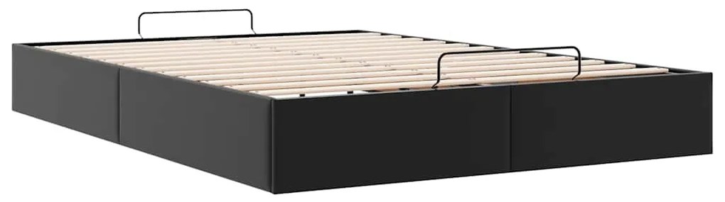 vidaXL Πλαίσιο κρεβατιού οθωμανικού κρεβατιού χωρίς στρώμα Μαύρο