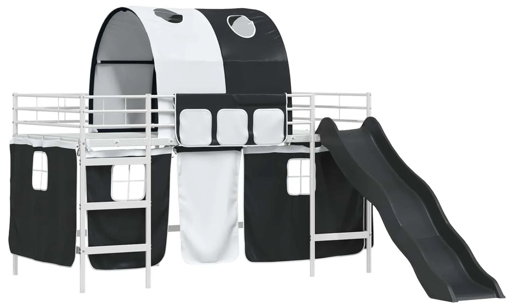 vidaXL Λευκό και Μαύρο 90 x 200 cm