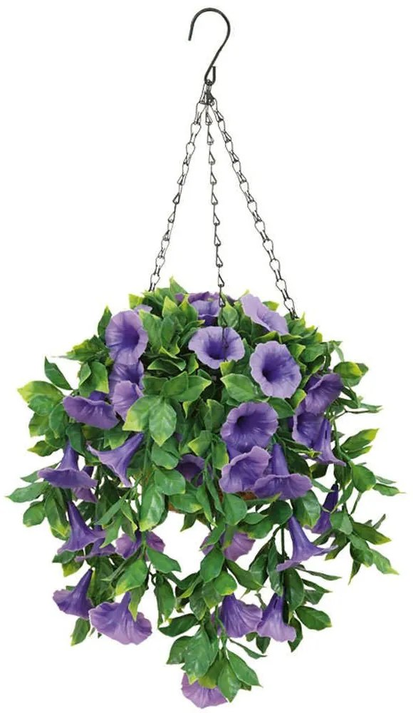 Τεχνητό Κρεμαστό Φυτό Πετούνιες 00-00-19254-7 Φ28cm Purple Marhome Synthetic