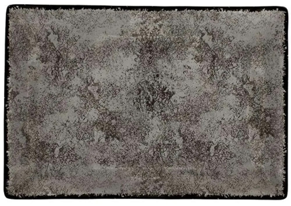 Πιατέλα Ορθογώνια Πορσελάνινη PR18274620 27x16cm Grey Oriana Ferelli® Porcelain