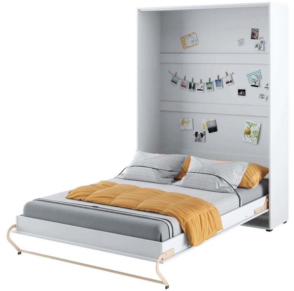 Σετ επίπλων Concept Pro Lenart AH145, Άσπρο, Πλαστικοποιημένη μοριοσανίδα, Τάβλες για Κρεβάτι, 140x200, Ενιαίος, Με κρεβάτι, Με πρόσθετο εξοπλισμό