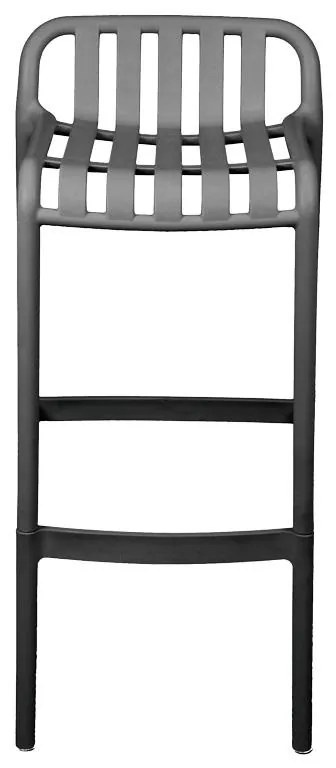 Σκαμπό μπαρ Zoi pp σε ανθρακί απόχρωση 36x56x87 εκ. 36x56x87 εκ.