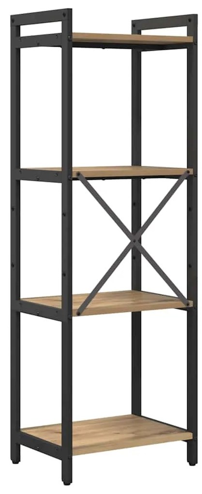 vidaXL Βιβλιοθήκη artisan δρυς 40 x 30 x 118 εκ Επεξεργασμένο ξύλο