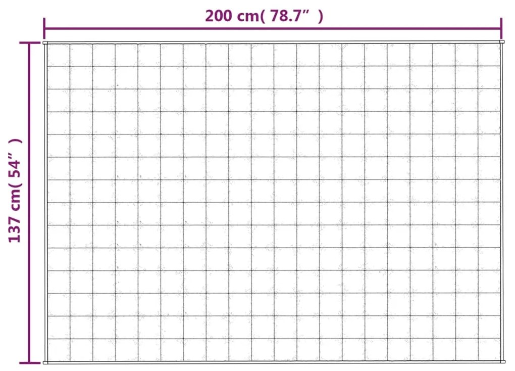 Κουβέρτα Βαρύτητας Ανοιχτό Κρεμ 137 x 200 εκ. 10 κ. Υφασμάτινη 3154817