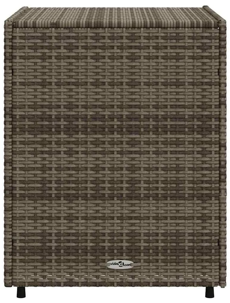 vidaXL Ντουλάπι Αποθήκευσης Κήπου Γκρι 55x59x69 εκ. Συνθετικό Ρατάν