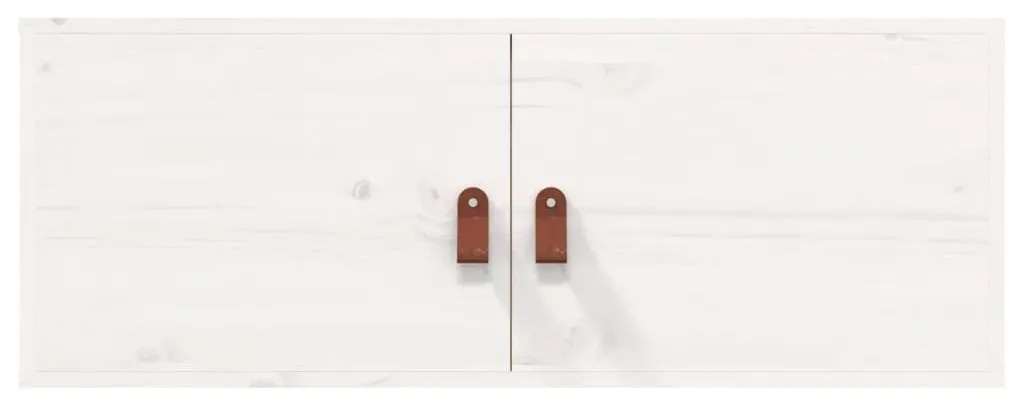 Ντουλάπια Τοίχου 2 τεμ. 80 x 30 x 30 εκ. από Μασίφ Ξύλο Πεύκου - Λευκό