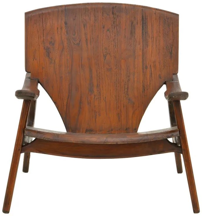 Πολυθρόνα Brazin καρυδί teak ξύλο 72x71x77εκ 72x71x77 εκ.