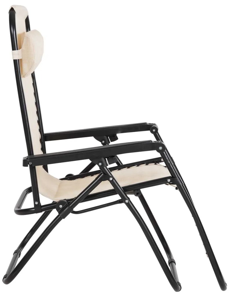 ΠΟΛΥΘΡΟΝΑ RELAX COMPANION HM5095.12 ΜΠΕΖ TEXTILENE-ΜΑΥΡΟ ΜΕΤΑΛΛΟ 67x145x110Υεκ.