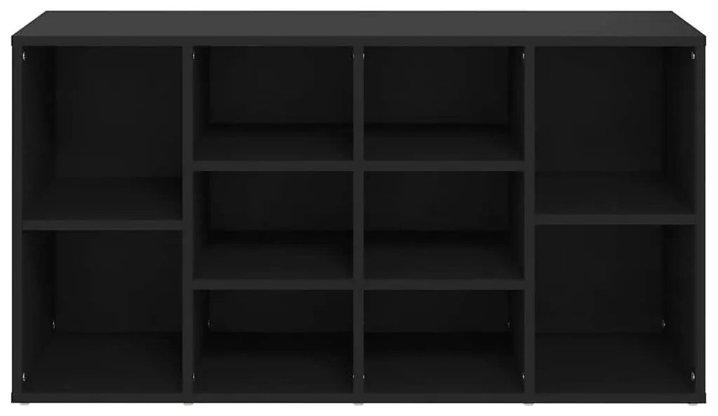 vidaXL Παπουτσοθήκη Μαύρη 103 x 30 x 55 εκ. από Επεξ. Ξύλο