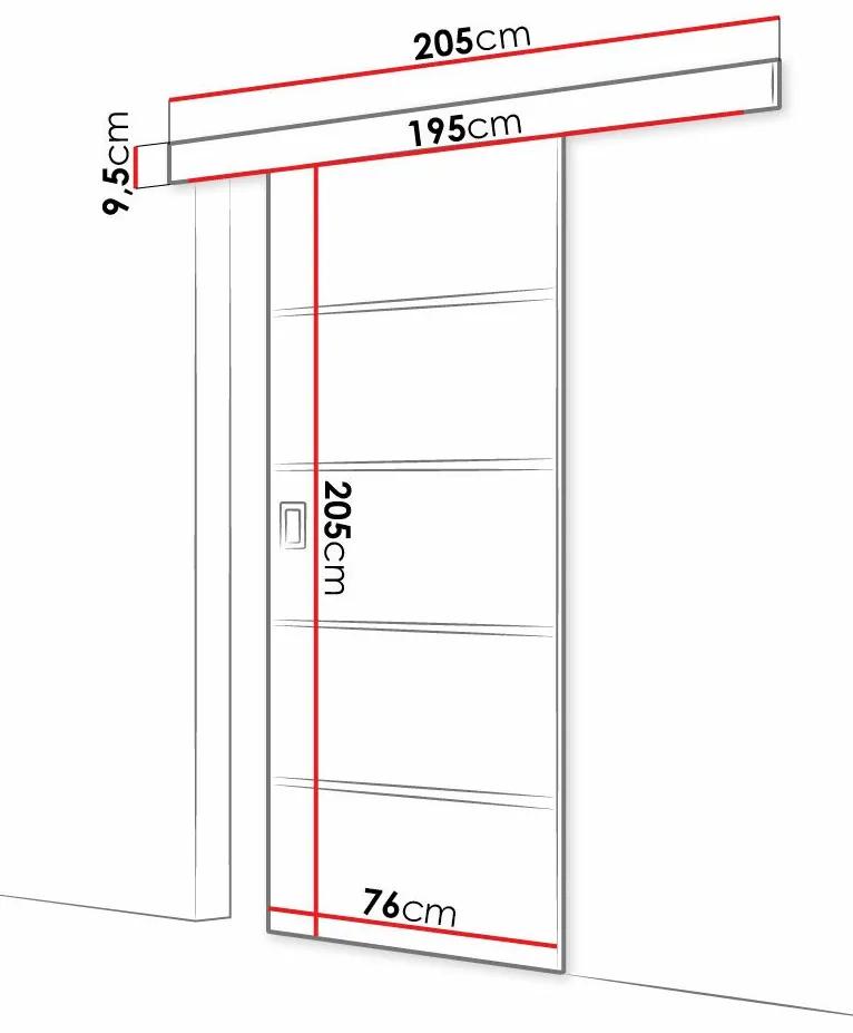 Συρόμενες πόρτες Dover 214, 19 kg, Γραφίτης, Πλαστικοποιημένη μοριοσανίδα, Γκρι, Αλουμίνιο | Epipla1.gr