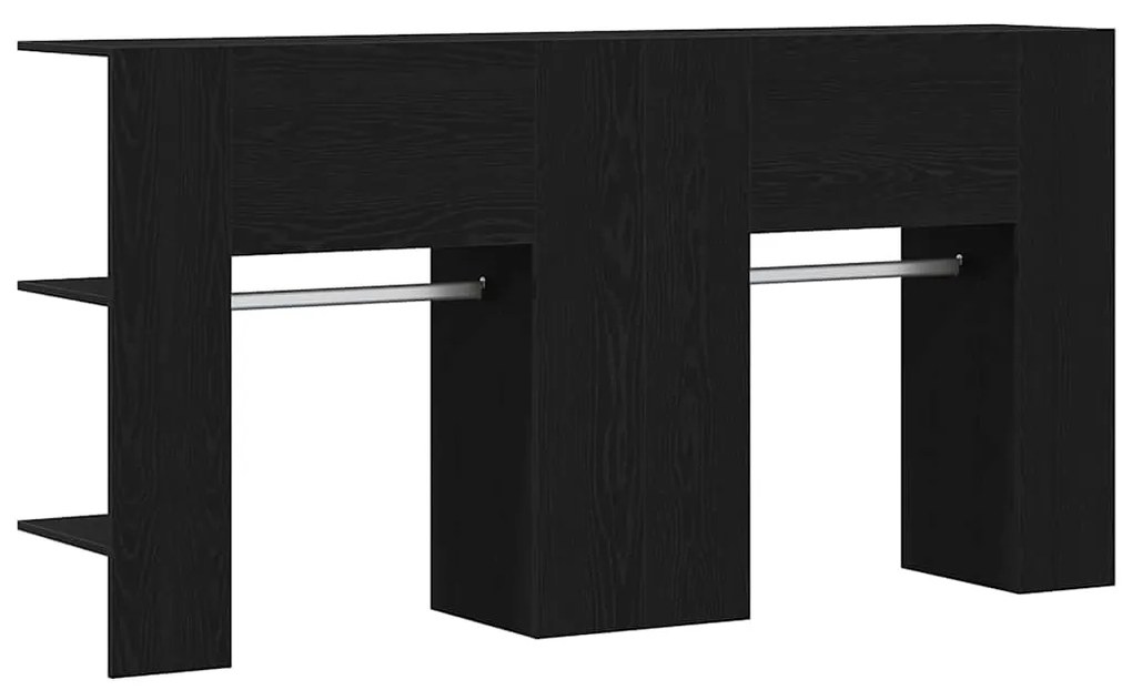 vidaXL Ντουλάπι χωλ Επιτοίχιο 2 pcs Μαύρη δρυς 97.5 x 37 x 99 εκ.