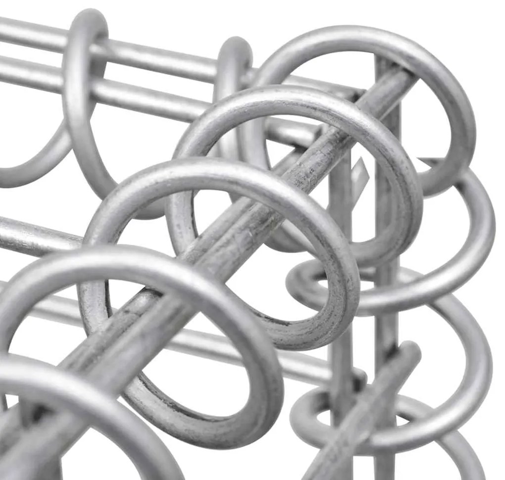 vidaXL Συρματοκιβώτια Στύλοι 2 τεμ. 50 x 50 x 180 εκ. Σιδερένιοι