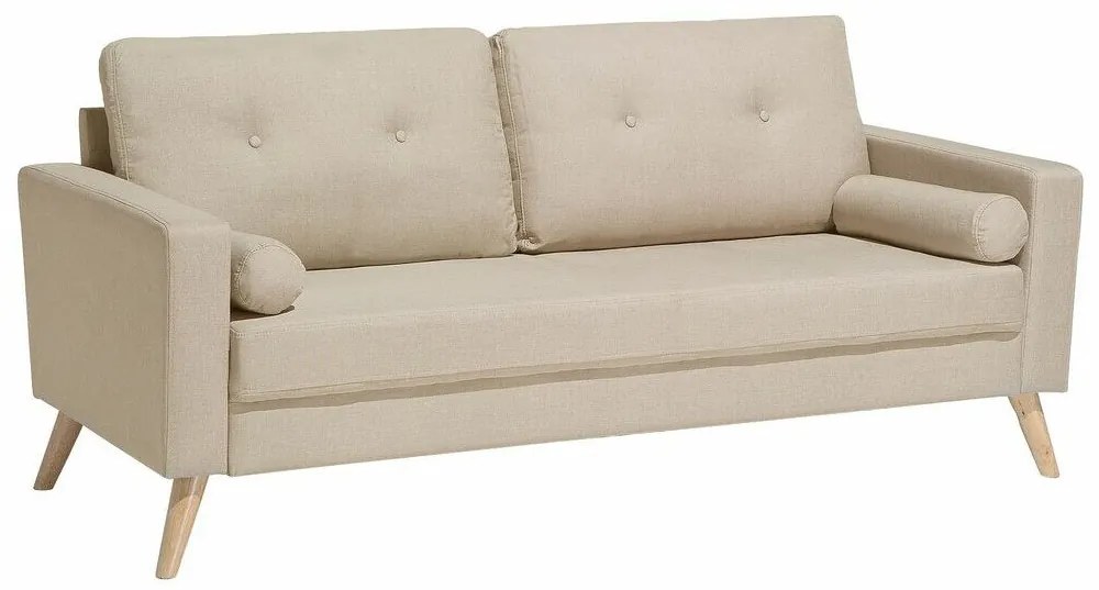 Καναπές Berwyn 172, Beige, 182x74x88cm, Πόδια: Ξύλο,Καουτσούκ