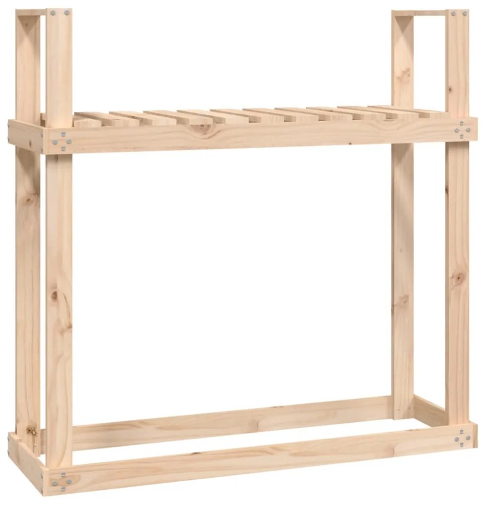 vidaXL Ραφιέρα Καυσόξυλων 110 x 35 x 108,5 εκ. από Μασίφ Ξύλο Πεύκου
