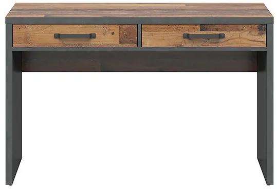 Τραπέζι γραφείου Boston CP100, Με συρτάρια, Αριθμός συρταριών: 2, 76x120x60cm, 40 kg, Matera γκρι, Καφέ | Epipla1.gr