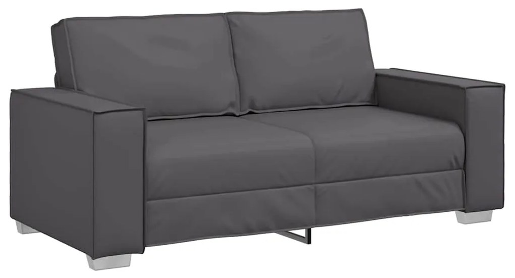 vidaXL Καναπές Loveseat 180 εκ με μαξιλάρι Γκρι Τεχνητό δέρμα
