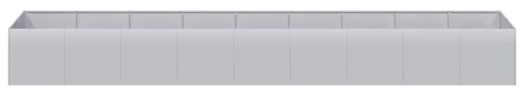 Ζαρντινιέρα 360x80x40 εκ. από Γαλβανισμένο Ατσάλι - Ασήμι