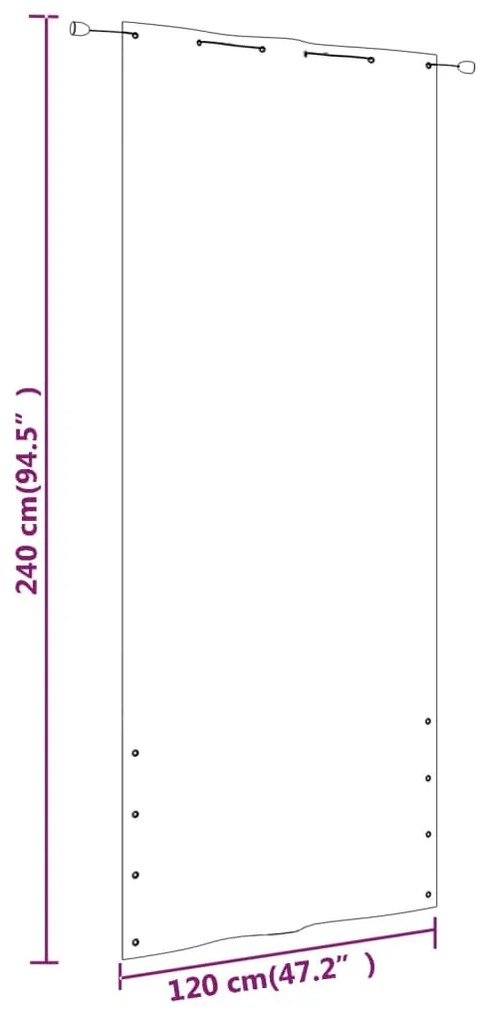 Διαχωριστικό Βεράντας Καφέ 120 x 240 εκ. Ύφασμα Oxford - Καφέ