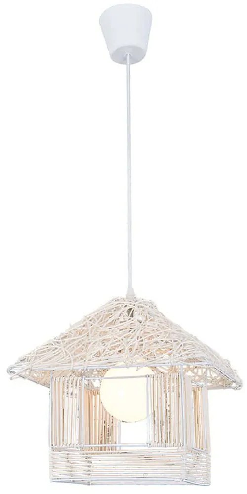 Φωτιστικό Οροφής 414LRC1691 Φ35x120cm 1xE27 24W White Opviq