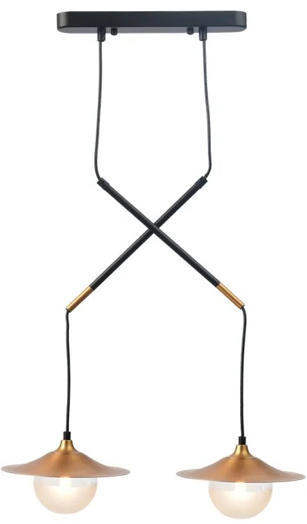 Φωτιστικό Οροφής Δίφωτο Aca Layla HL4312P46BB Brass