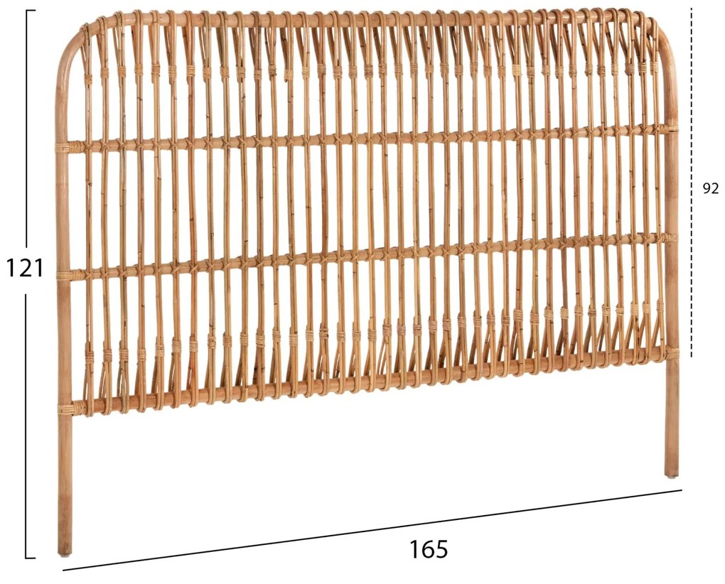 Κεφαλάρι Κρεβατιού MERMA Rattan Φυσικό 165x5x121Yεκ. 165x5x121 εκ.