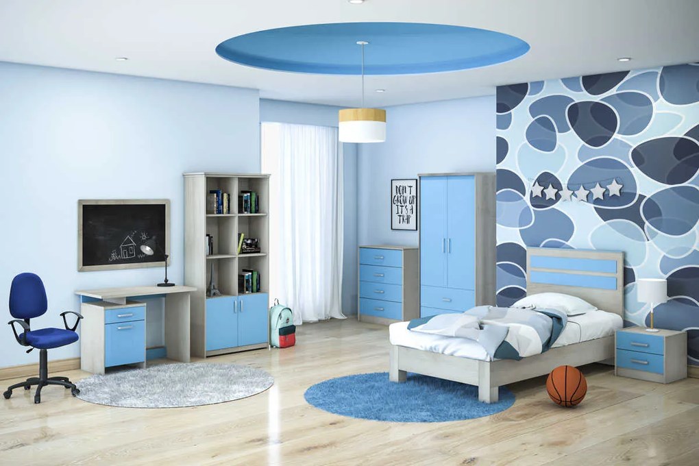 Γραφείο παιδικό Looney pakoworld χρώμα castillo-μπλε 100x55x75εκ
