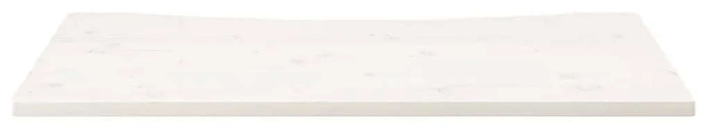 Επιφάνεια Γραφείου Λευκή 110x60x2,5 εκ. από Μασίφ Ξύλο Πεύκου - Λευκό