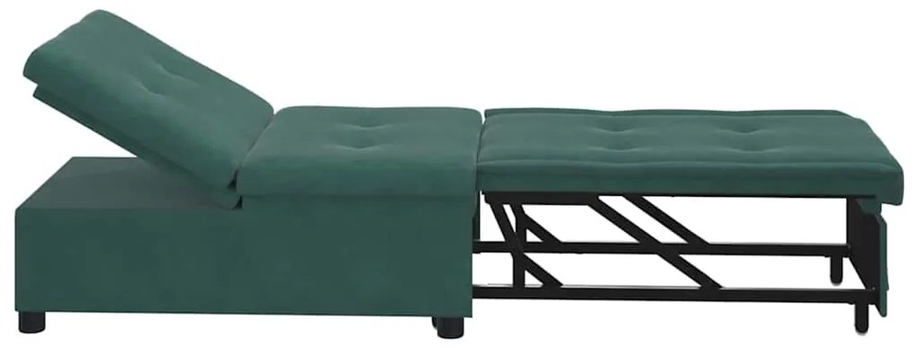 vidaXL Κρεβάτι καναπές Σκούρο Πράσινο 194 x 67 x 82 εκ Βελούδο