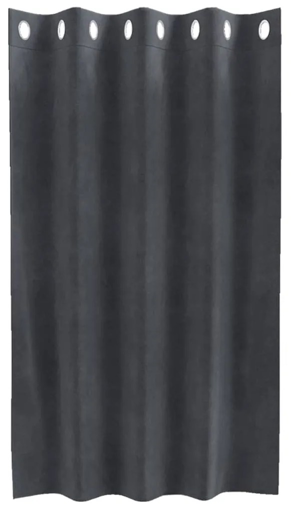 vidaXL Κουρτίνες με κουρτίνες 2 pcs Ανοιχτό γκρι 140 x 140 cm Βελούδο