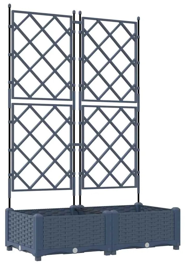 vidaXL Κηποτινάκι με Τρέλα Γκρι 80 x 40 x 125.5 εκ. PP