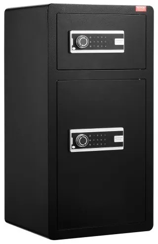 VEVOR Double Door 5.5 cu.ft Safe Box with Key Lock Password Cabinet Black