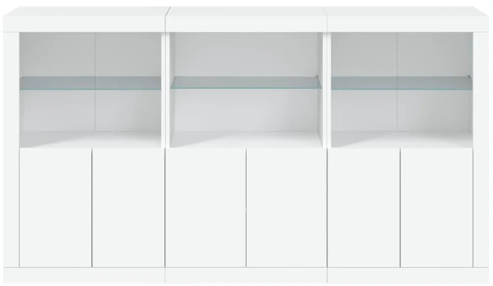 vidaXL Μπουφές με Φώτα LED Λευκός 181,5 x 37 x 100 εκ.