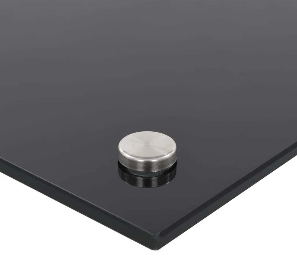 vidaXL Πλάτη Κουζίνας Μαύρη 90 x 50 εκ. από Ψημένο Γυαλί