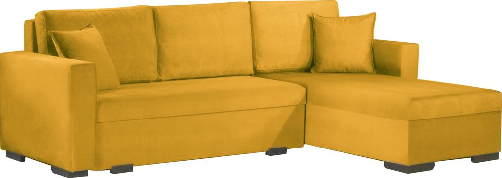 Γωνιακός καναπές Katy-Δεξιά-Μουσταρδί