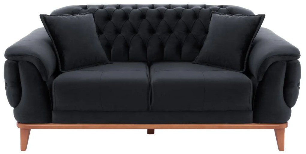 Καναπές - Κρεβάτι Bennington 2θέσιος Μαύρο 180x95x80 εκ. 180x95x80 εκ.