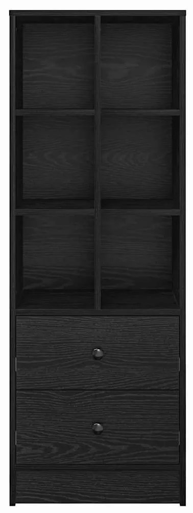 vidaXL Highboard Μαύρη δρυς 45.5 x 34 x 127 εκ Επεξεργασμένο ξύλο