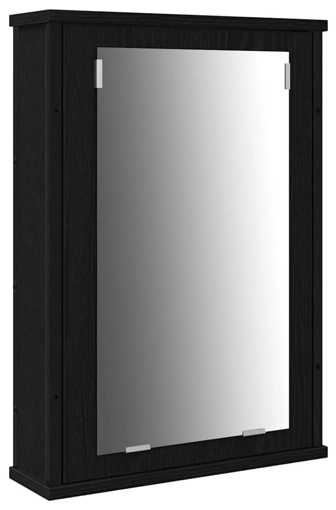 vidaXL Μονάδες Νιπτήρα Μπάνιου με ράφι 3 pcs Μαύρο Επεξεργασμένο ξύλο