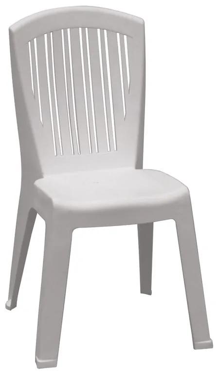 VERONIKA Καρέκλα Τραπεζαρίας Κήπου Στοιβαζόμενη, PP Απόχρωση Άσπρο -  50x53x89cm