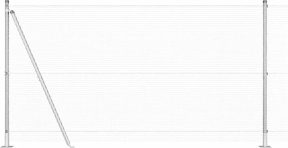 vidaXL Στύλος Περιφράξεων Ασημί