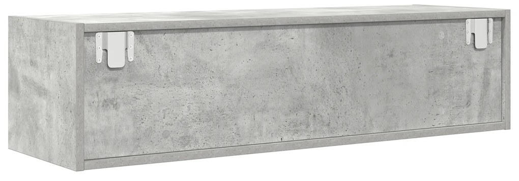 vidaXL Κομμάτι Τηλεόρασης Γκρι Σκυρόδεμα 100x31x25,5 εκ Επεξεργασμένο Ξύλο