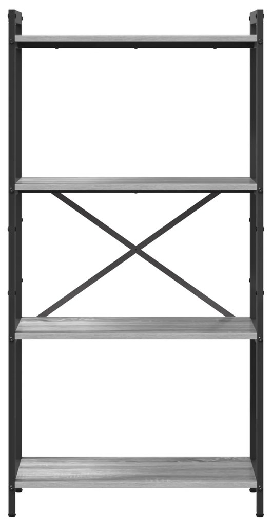 vidaXL Βιβλιοθήκη Γκρι sonoma 60 x 30 x 118 εκ Επεξεργασμένο ξύλο