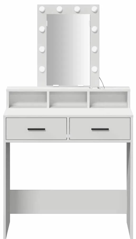 vidaXL Τραπέζι περιποίησης Λευκό 79 x 41 x 140 εκ. Επεξεργασμένο ξύλο
