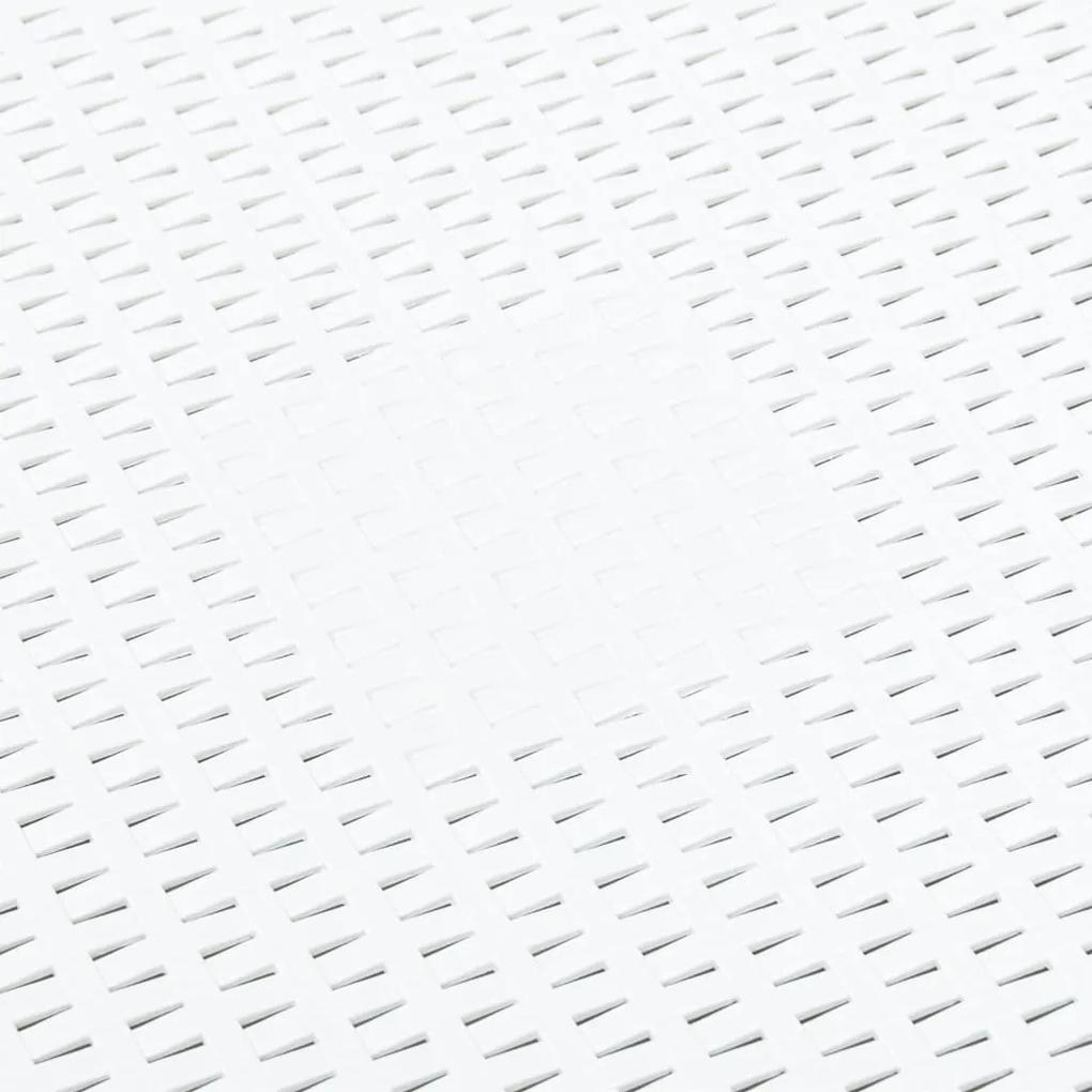 vidaXL Βοηθητικό Τραπέζι Λευκό 54 x 54 x 36,5 εκ. Πλαστικό