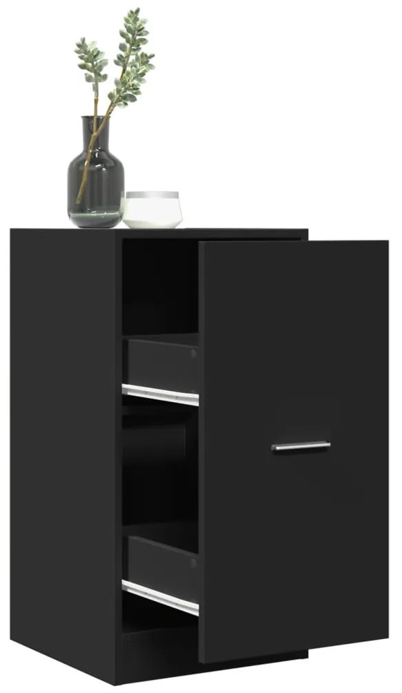 Συρταριέρα Γενικής Χρήσης Μαύρο 40x41x77,5 εκ. Επεξ. Ξύλο